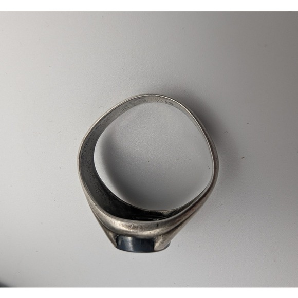 Vintage Sterling Silver Ring Mens Carved Stone Intaglio Head Profile Sz 9 READ - Picture 4 of 10